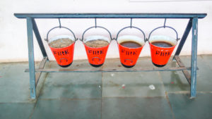 Fire extinguisher bucket, Varkala, Kerala, India, Kerala Fire extinguisher bucket, Varkala, Kerala, India, Kerala